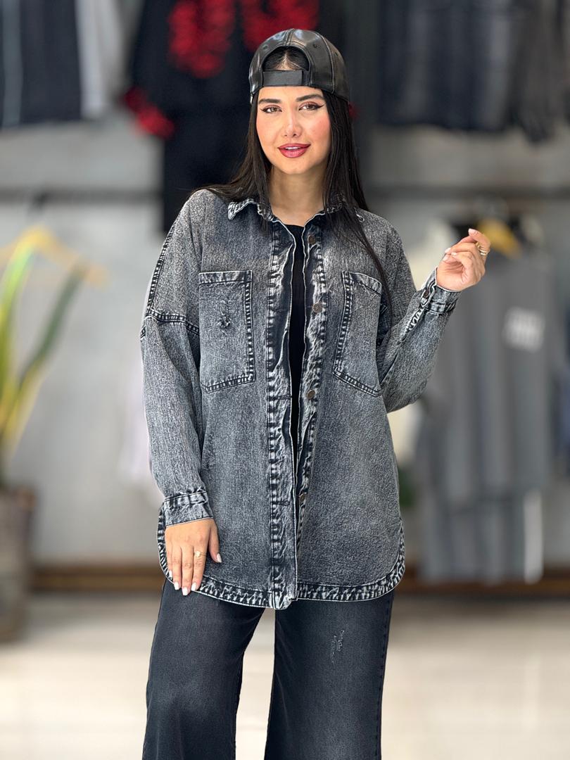 مانتوجین ذغالی بلند کد071